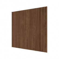Стеновая квадратная панель Полосы Орех темный