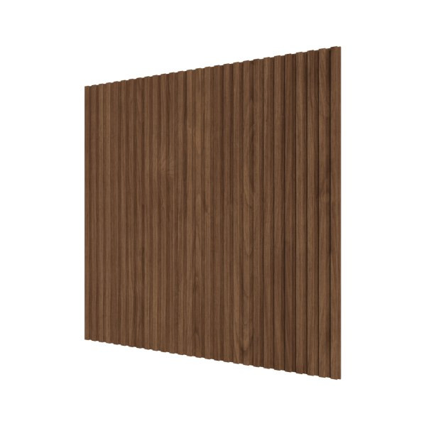 Стеновая квадратная панель Полосы Орех темный Ликорн 