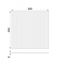 Стеновая квадратная панель Полосы Темно-синий