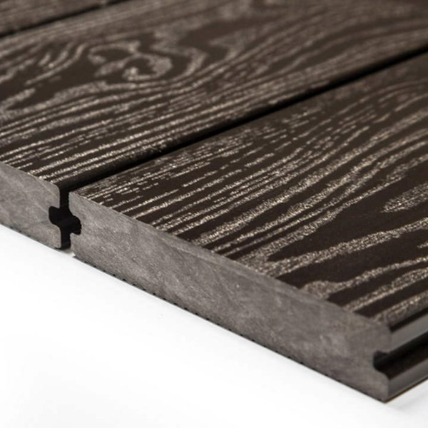 Террасная доска цвет Венге Коллекция Solid Colorite Woodvex