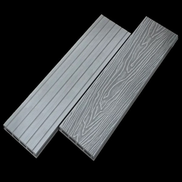 Террасная доска цвет Серый 3м Коллекция GW Light ТехноДПК