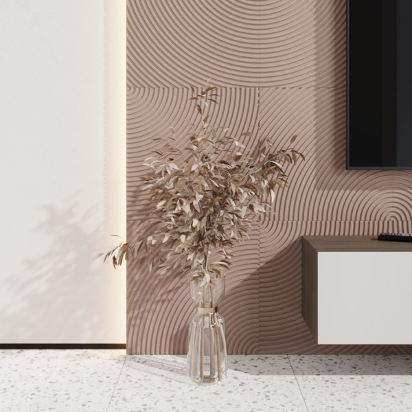 Стеновая квадратная панель Круги Лиловый Ликорн 