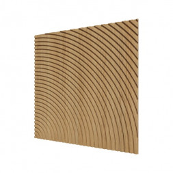 Стеновая квадратная панель Круги Орех Светлый