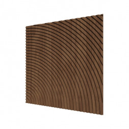 Стеновая квадратная панель Круги Орех темный