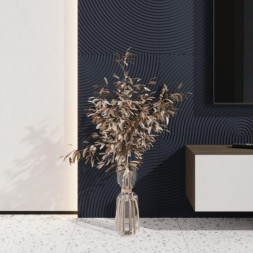 Стеновая квадратная панель Круги Темно-синий