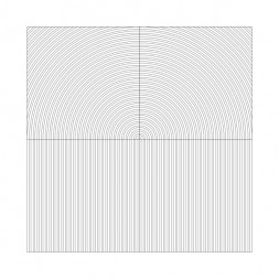 Стеновая квадратная панель Круги Темно-синий