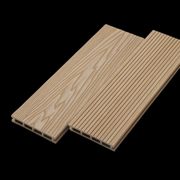 Террасная доска цвет Белый дуб 3м Коллекция Tehno Grand 3D ТехноДПК