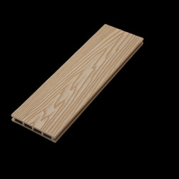 Террасная доска цвет Белый дуб 3м Коллекция Tehno Grand 3D ТехноДПК