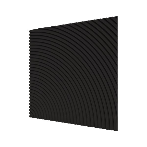 Стеновая квадратная панель Круги Черный Ликорн 