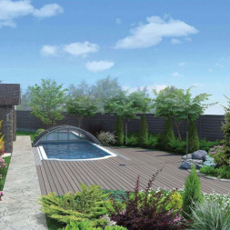 Террасная доска цвет Тик Коллекция Grand CM Decking