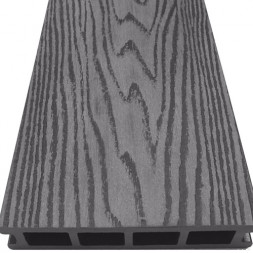 Террасная доска цвет Серый (узкий+широкий вельвет) 3м MasterDeck