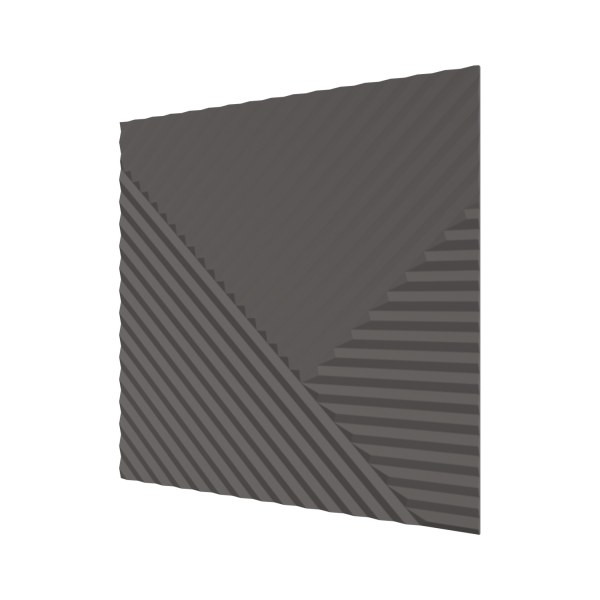 Стеновая квадратная панель Пирамида Графит Ликорн 