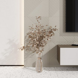 Стеновая квадратная панель Пирамида Слоновая кость