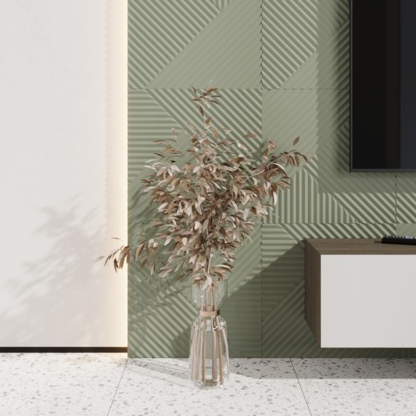 Стеновая квадратная панель Пирамида Фисташка Ликорн 