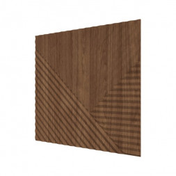 Стеновая квадратная панель Пирамида Орех темный