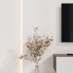 Стеновая квадратная панель Полосы Белый